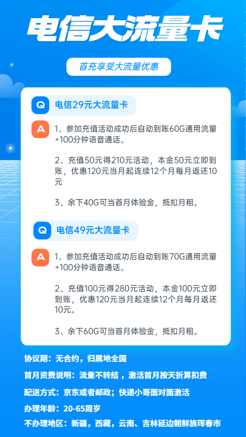 电信大流量卡  第1张