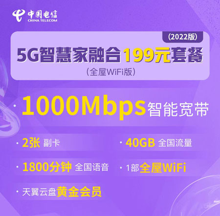 电信5G融合199元套餐  第1张