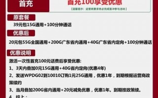 联通开元卡20元包295流量+100分钟套餐介绍