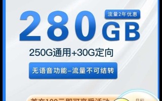 安徽电信天旺卡，39元250G通用流量+30G定向流量