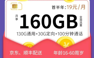 电信星永卡 19元月租含130G通用+30G定向+100分钟【巨划算】