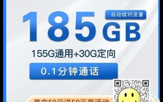 集团电信天清青卡19元155G+30G定向套餐介绍