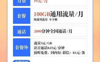 联通套餐语音2000分钟，59元包100G流量+2000分钟通话