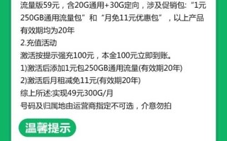 河南电信畅爽卡49元每月270G通用+30G定向套餐