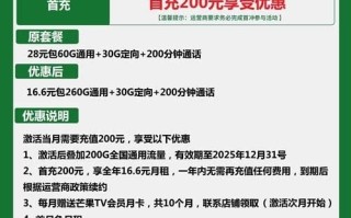 广电包年卡16.6元包290GG+200分钟套餐介绍