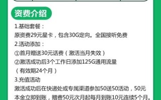 温州电信骆日卡19元125G通用+30G定向套餐介绍